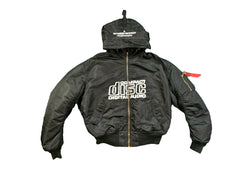"COMPACT DISC" Hooded Bomber Jacket
